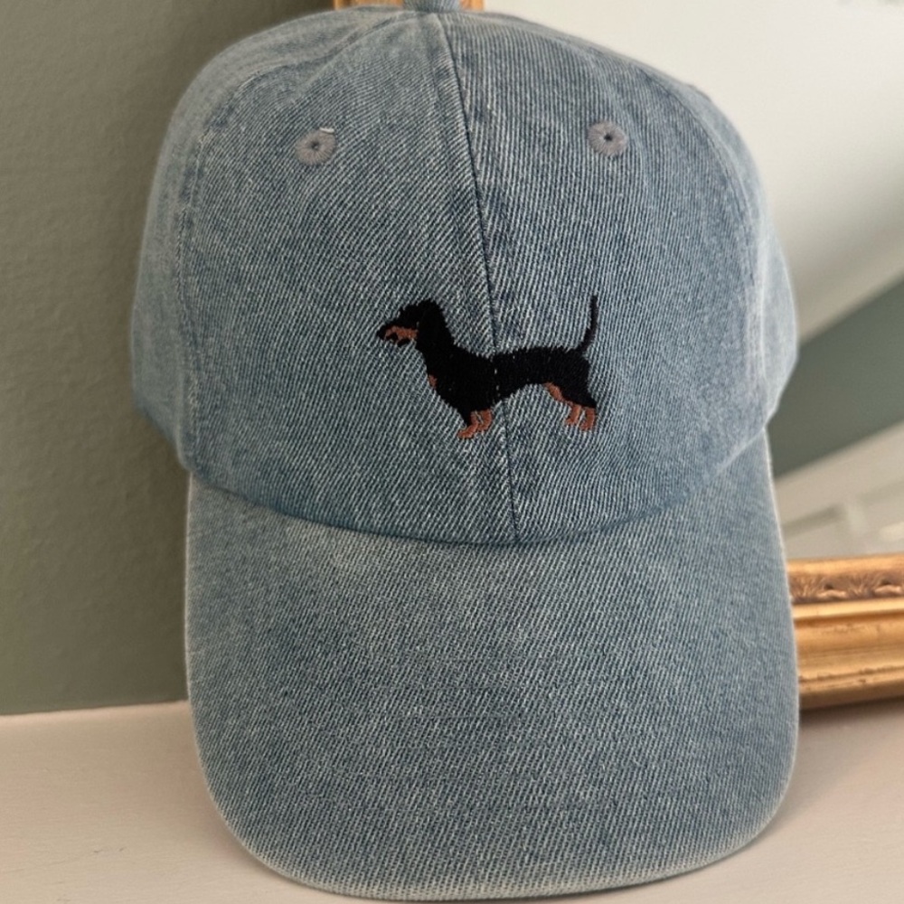 Newhattan Denim Dachshund Hat Blue Adjustable Cotton OS NWT - Picture 3 of 6